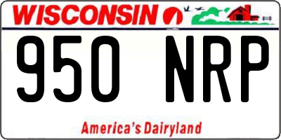 WI license plate 950NRP
