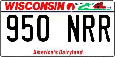 WI license plate 950NRR