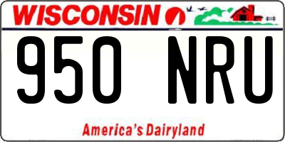 WI license plate 950NRU