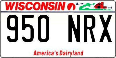 WI license plate 950NRX