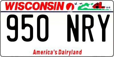 WI license plate 950NRY