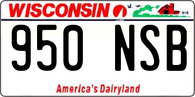 WI license plate 950NSB