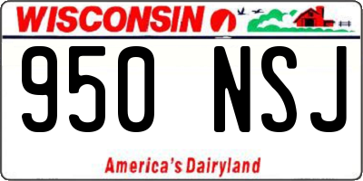 WI license plate 950NSJ