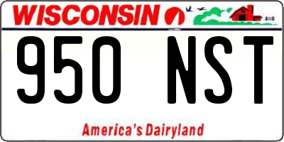 WI license plate 950NST