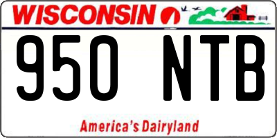 WI license plate 950NTB