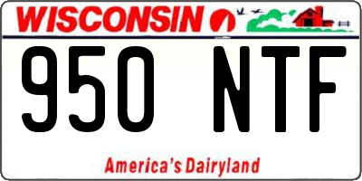 WI license plate 950NTF