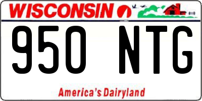 WI license plate 950NTG