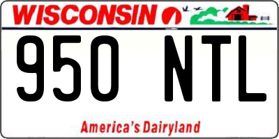 WI license plate 950NTL