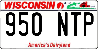 WI license plate 950NTP