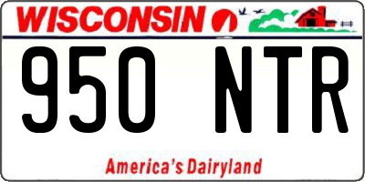 WI license plate 950NTR
