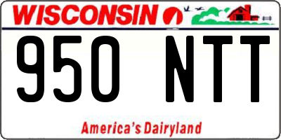 WI license plate 950NTT