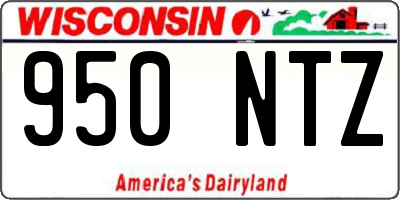 WI license plate 950NTZ