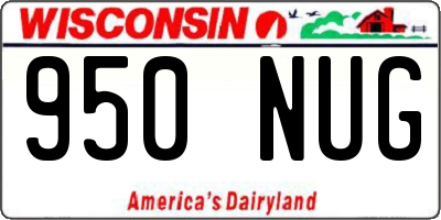 WI license plate 950NUG