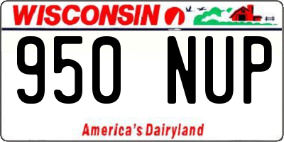 WI license plate 950NUP