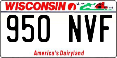 WI license plate 950NVF
