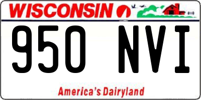 WI license plate 950NVI