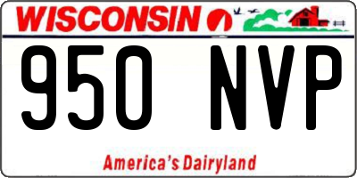 WI license plate 950NVP