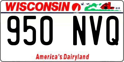 WI license plate 950NVQ