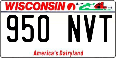 WI license plate 950NVT
