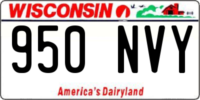 WI license plate 950NVY