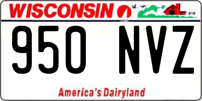 WI license plate 950NVZ