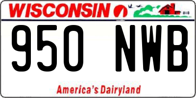 WI license plate 950NWB