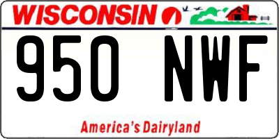WI license plate 950NWF
