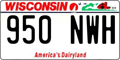 WI license plate 950NWH
