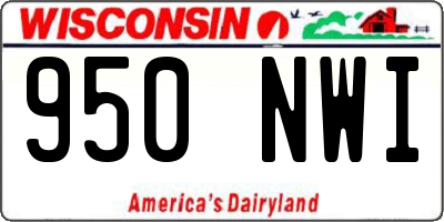 WI license plate 950NWI