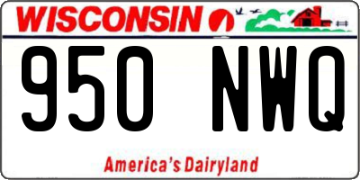 WI license plate 950NWQ