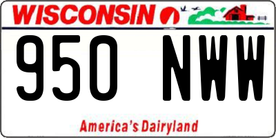 WI license plate 950NWW