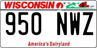 WI license plate 950NWZ
