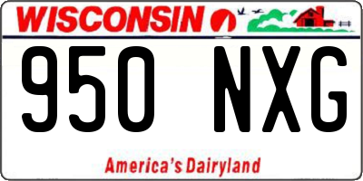 WI license plate 950NXG