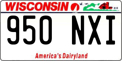 WI license plate 950NXI