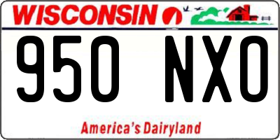 WI license plate 950NXO