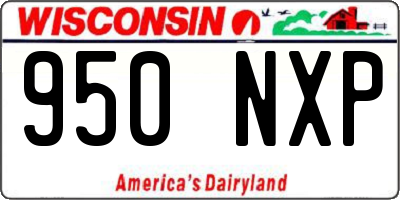 WI license plate 950NXP