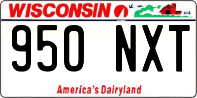 WI license plate 950NXT