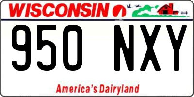 WI license plate 950NXY