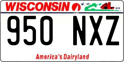 WI license plate 950NXZ