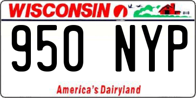 WI license plate 950NYP