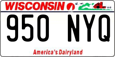 WI license plate 950NYQ