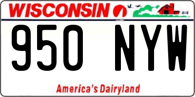 WI license plate 950NYW