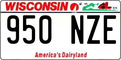 WI license plate 950NZE