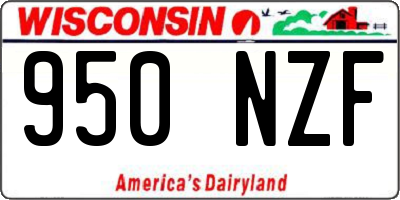 WI license plate 950NZF