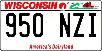 WI license plate 950NZI