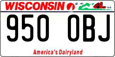 WI license plate 950OBJ