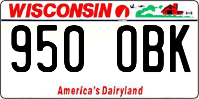WI license plate 950OBK