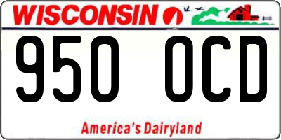 WI license plate 950OCD