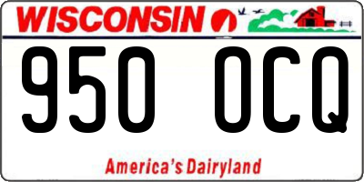WI license plate 950OCQ