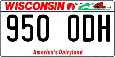 WI license plate 950ODH